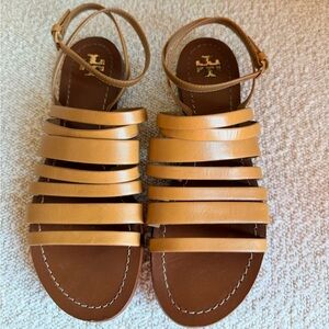 Tory Burch Tan Leather Sandals